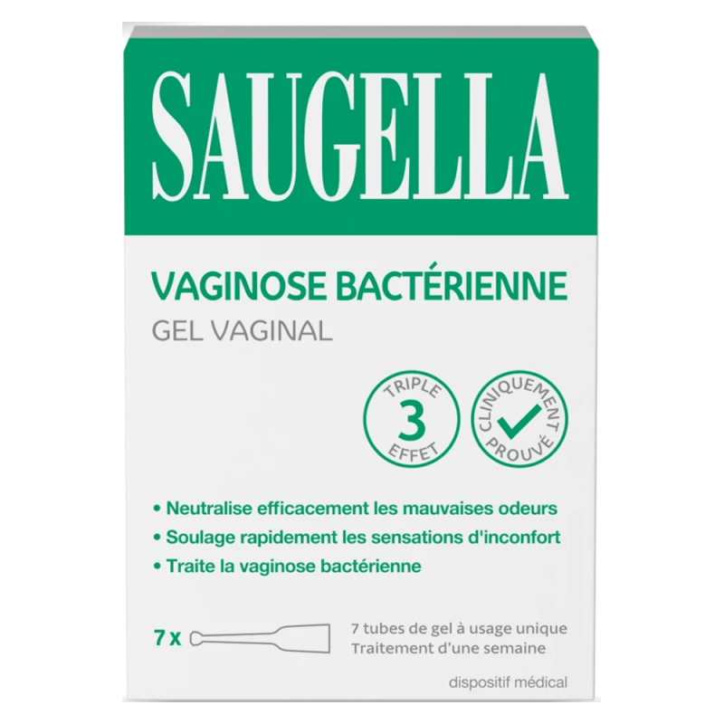Saugella Gel Vaginal Triple Efecto Vaginosis Bacteriana 7 tubos