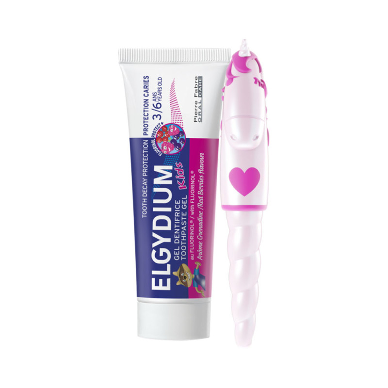 Elgydium Kids Travel Kit Gel dentífrico + Cepillo de dientes