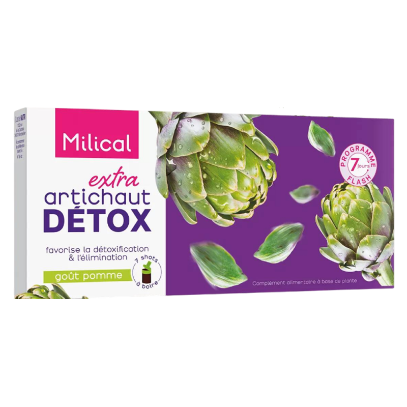 Milical Extra Alcachofa detox sabor manzana 7 chupitos