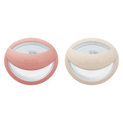 NUK MommyFeel Chupete de silicona 0-6 meses blush 2 piezas