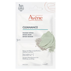 Avene Cleanance Mascarilla Detox Matificante y Purificante 2x6ml