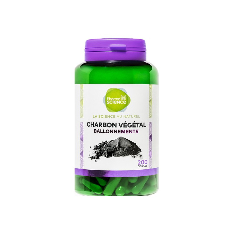 Pharmascience carbón vegetal hinchazón 200 cápsulas Pharmascience carbón vegetal hinchazón 200 cápsulas