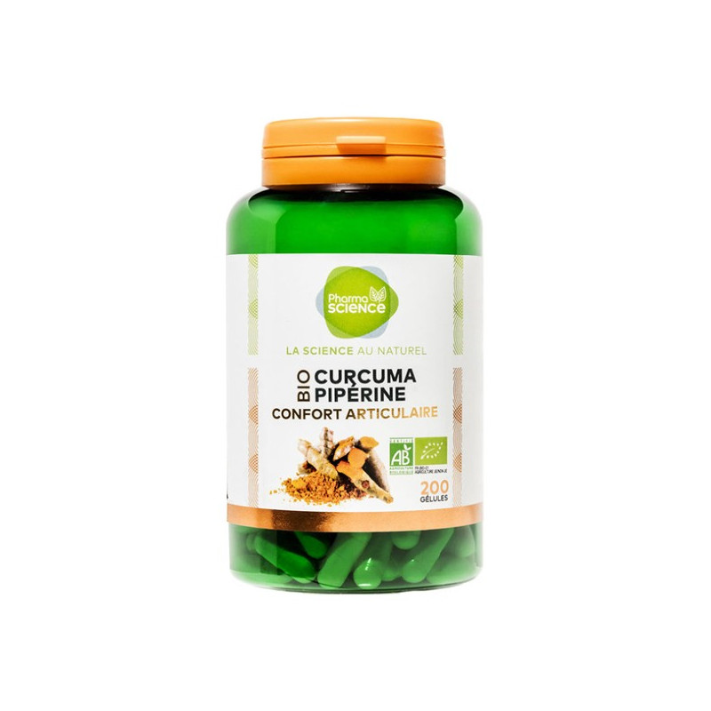 Pharmascience cúrcuma piperina confort articular 200 cápsulas Pharmascience cúrcuma piperina confort articular 200 cápsulas