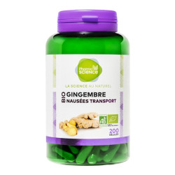 Pharmascience jengibre bio transporte náuseas 200 cápsulas