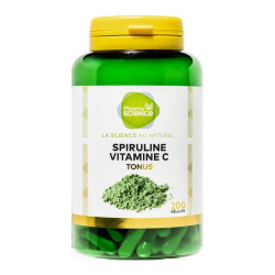 Pharmascience espirulina vitamina C tonus 200 cápsulas