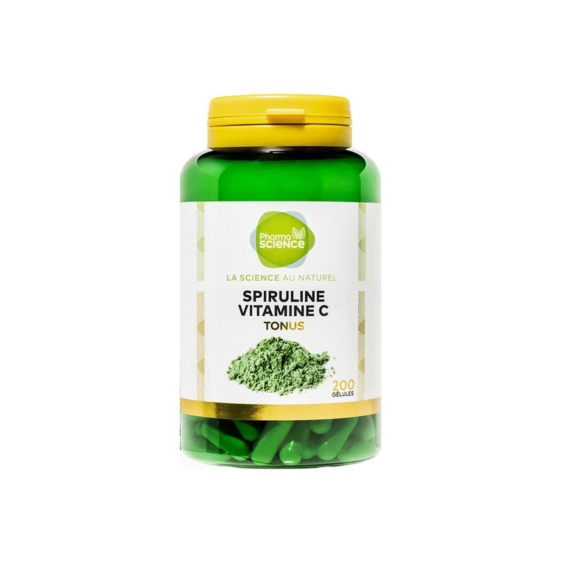 Pharmascience espirulina vitamina C tonus 200 cápsulas Pharmascience espirulina vitamina C tonus 200 cápsulas