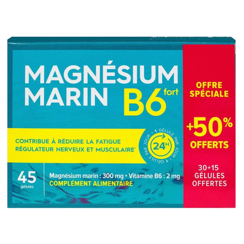 Pharmascience Magnesio Marin B6 fort 45 cápsulas Pharmascience Magnesio Marin B6 fort 45 cápsulas