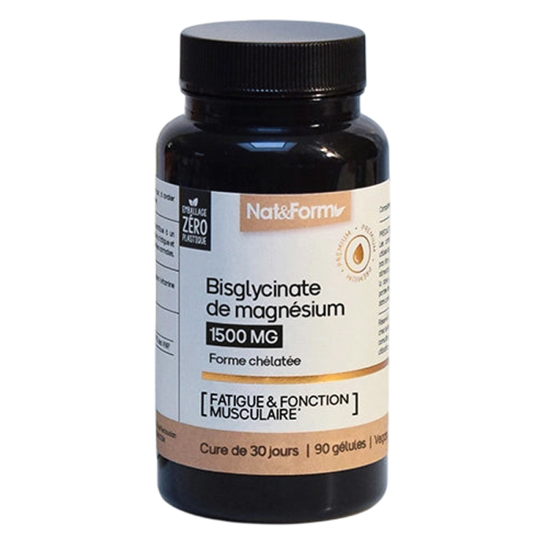 Nat&Form Bisglicinato de magnesio 90 cápsulas