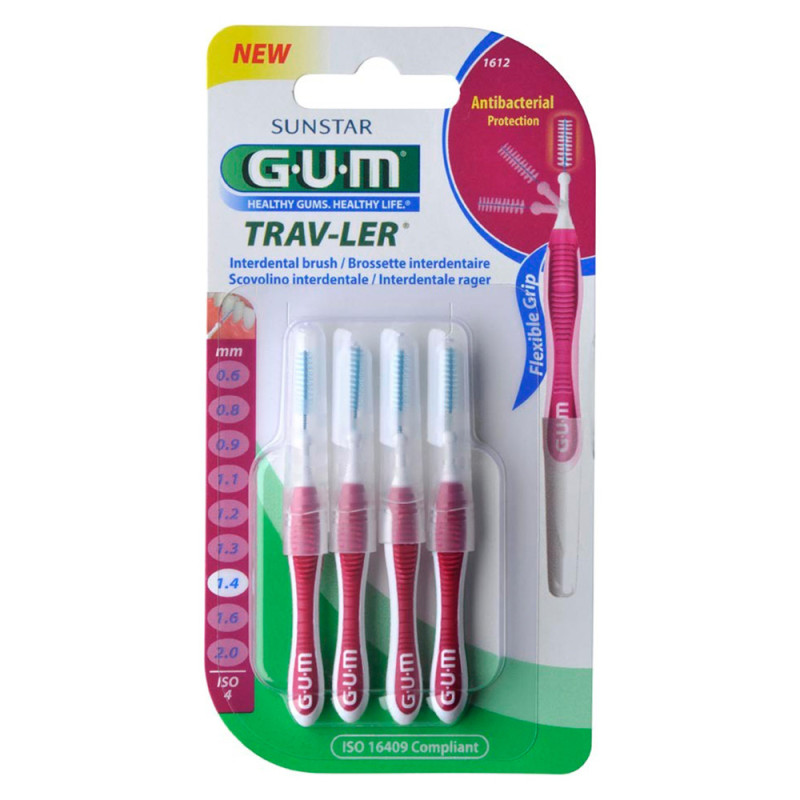 GUM Trav-ler 1612 Cepillos interdentales 1,4 mm 6 uds