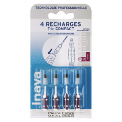 Inava Trio Compact Violeta cepillos interdentales 4 recambios