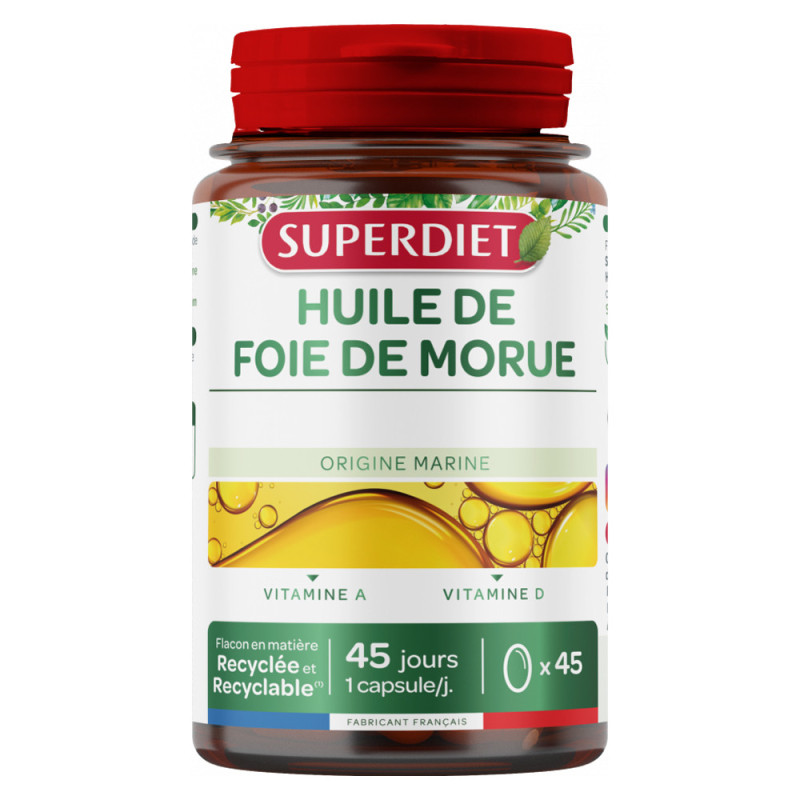 Superdiet Aceite de Hígado de Bacalao 45 cápsulas