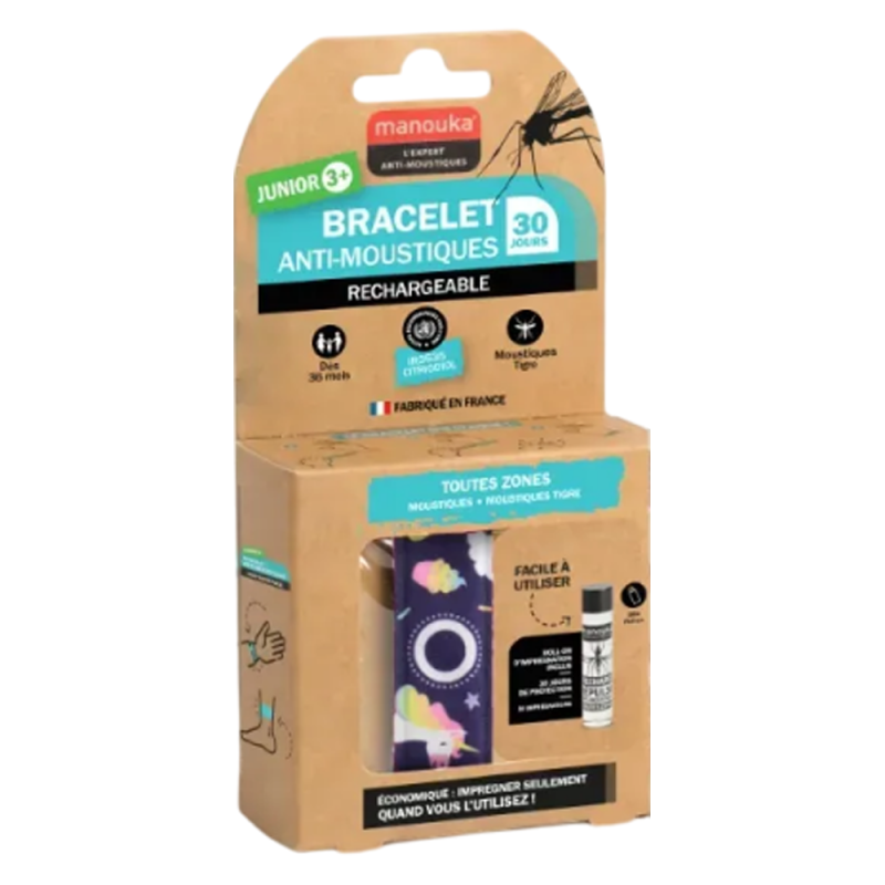 Manouka Junior pulsera antimosquitos espacial + recambio 6ml