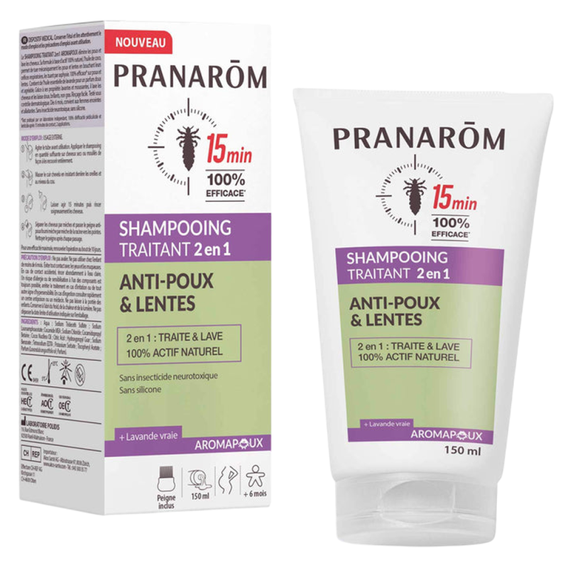 Pranarôm Champú Tratante 2 en 1 Piojos y Liendres 150ml