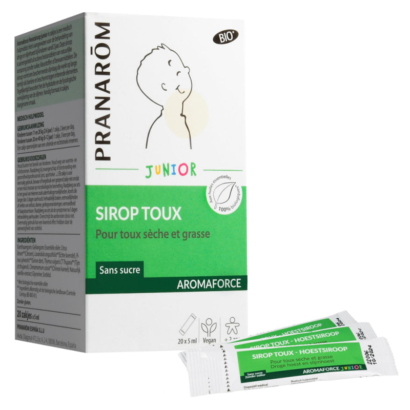 Pranarôm Aromaforce Sirop tos junior bio 20 x 5ml