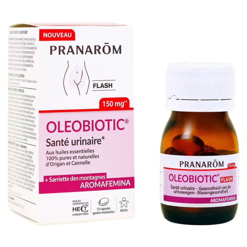 Pranarôm Aromafemina Oleobiotic salud urinaria Flash 15 cápsulas