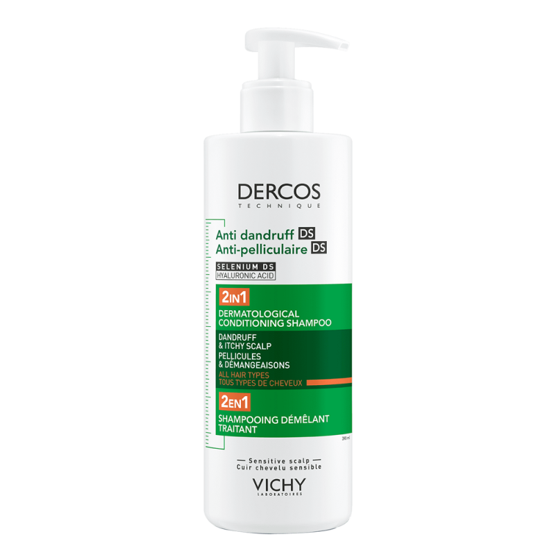 Vichy Dercos 2en1 Champú desenredante tratante - 390ml