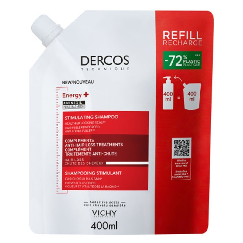 Vichy Dercos Recharge Champú Estimulante 400ml