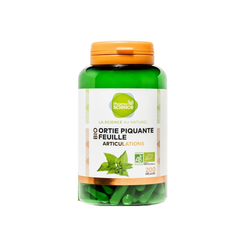 Pharmascience ortiga hoja orgánica juntas 200 cápsulas