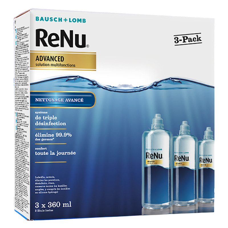 Bausch + Lomb ReNu Advanced Solución Multifuncional envase 3x360ml