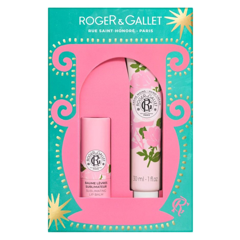 Roger & Gallet Rose Gift Set Bálsamo Labial y Crema de Manos 30ml