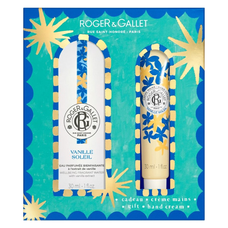Roger & Gallet Set de Agua Perfumada Vanille Soleil 30ml y Crema de Manos 30ml Roger & Gallet Set de Agua Perfumada Vanille Soleil 30ml y Crema de Manos 30ml