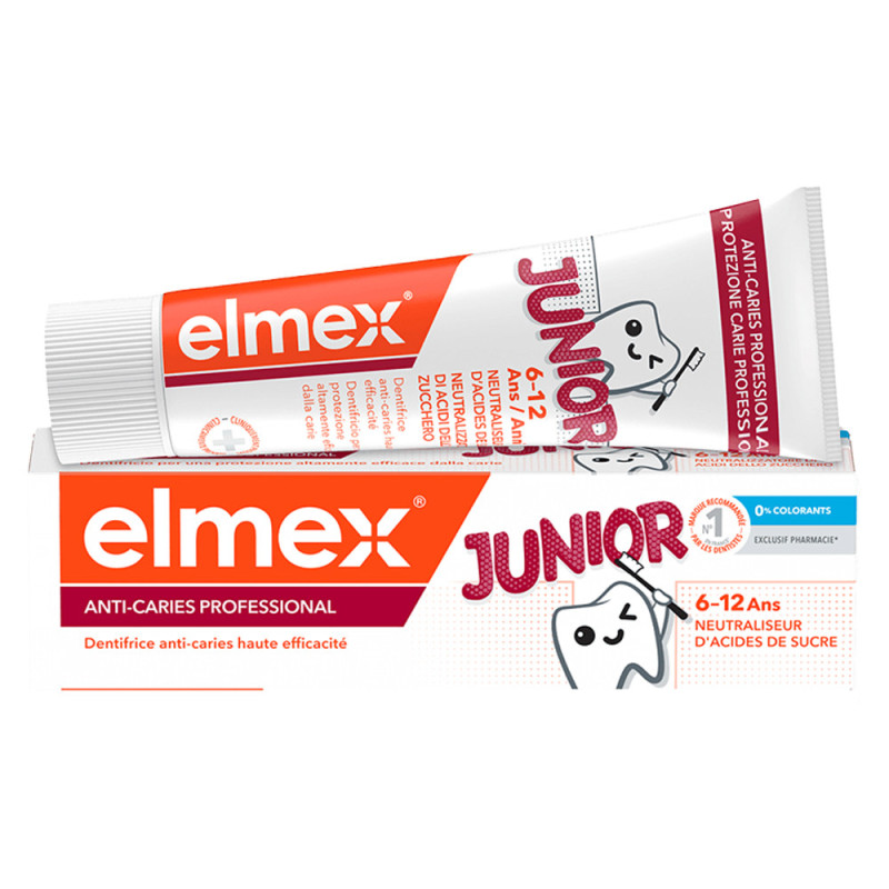 Elmex Anticaries Dentífrico Profesional Junior 6-12 años 2x75ml