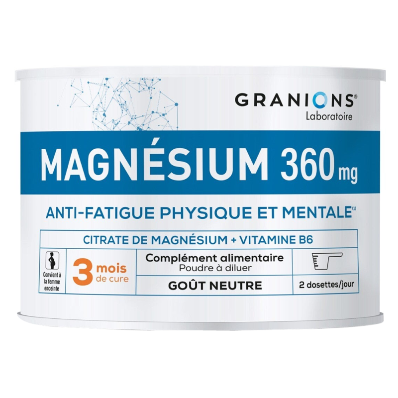 Granions Magnesio 360 mg polvo sabor neutro 210gr