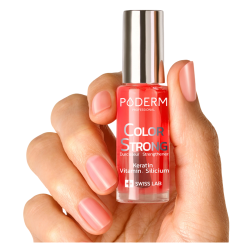 Poderm Barniz Color Fuerte Endurecedor Brillo vitalidad 8ml