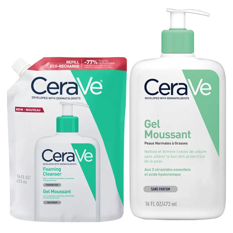 CeraVe Gel Espumoso 473ml + Eco-Relleno 473ml