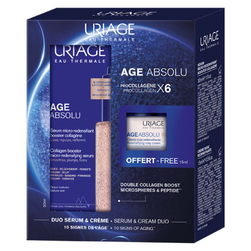 Uriage Age Absolute Set Sérum 30ml + Crema de Rosas 15ml