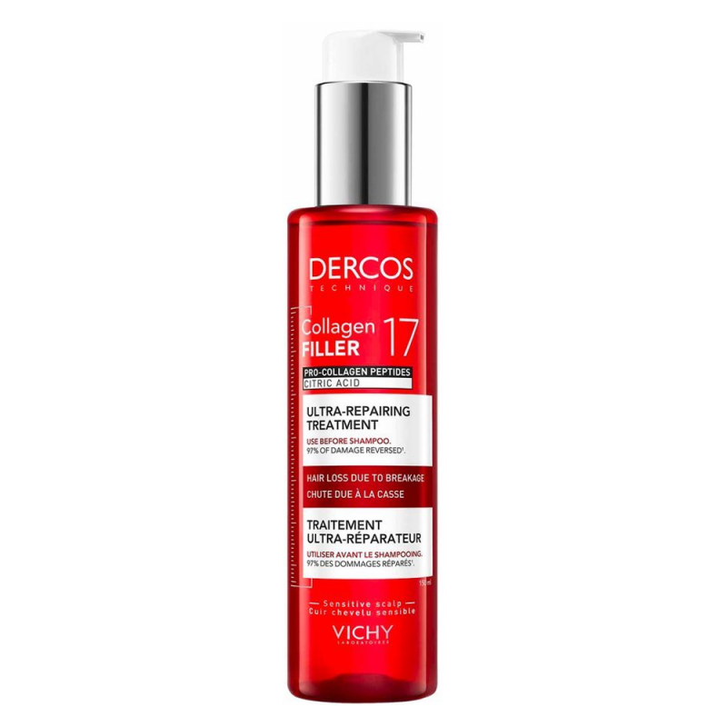 Vichy Dercos Rellenador de Colágeno 17 Tratamiento ultra-reparador pre-champú 150ml