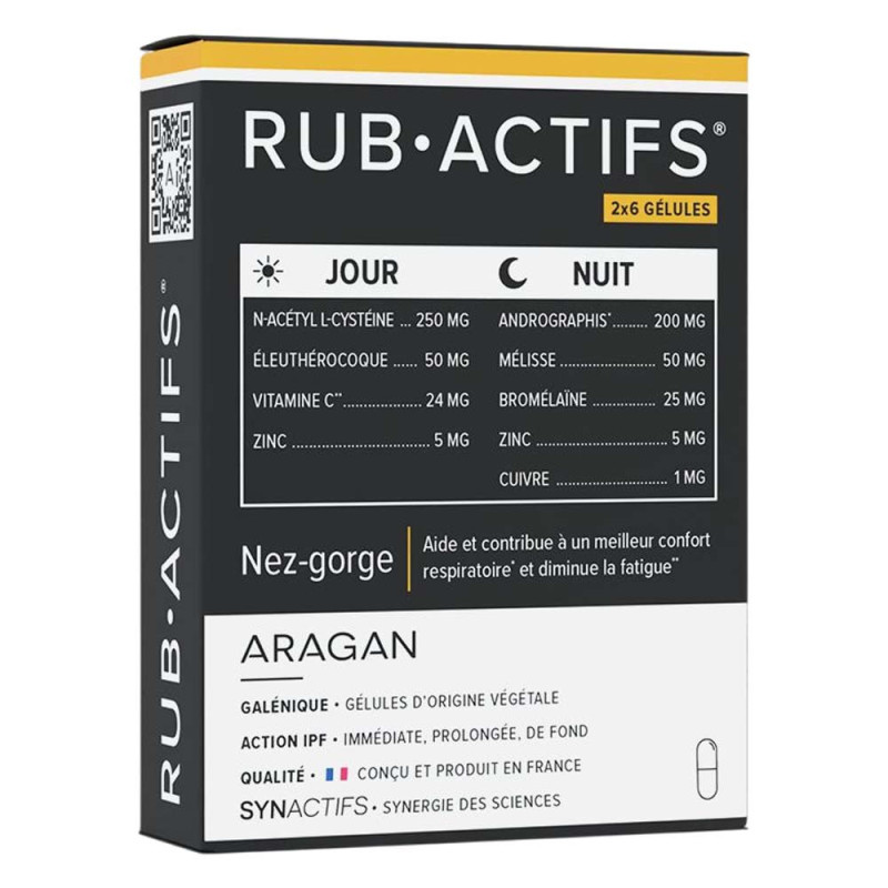 Aragan Synactifs Rub Actifs 12 cápsulas