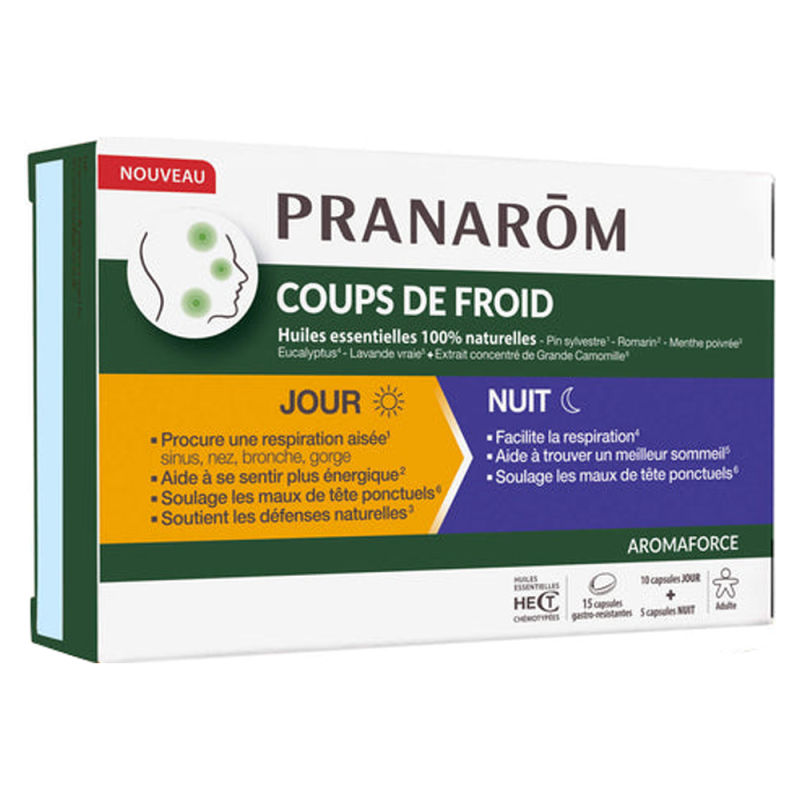 Pranarôm Coups de Froid día / noche 15 cápsulas