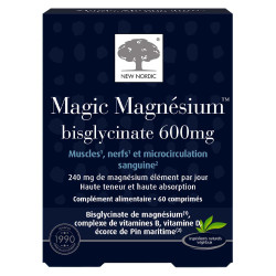 New Nordic Magic Magnésium Bisglycinate 600mg 60 comprimés
