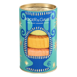 Roger & Gallet Set de Regalo de Navidad de 3 Jabones Benéficos Azul