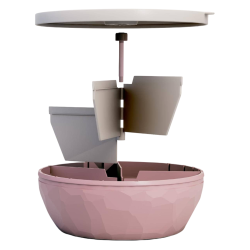 Cuenco Maju crema y rosa