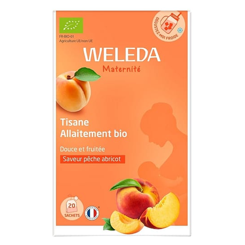 Weleda Té de enfermería bio sabor melocotón albaricoque 20 bolsitas