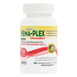 Natures Plus Hema-Plex Hierro 60 comprimidos masticables