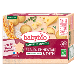 Babybio Sablés Emmental de Franche-Comté & thym 16 biscuits