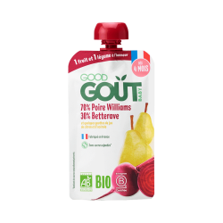 Good Goût Pera Remolacha Puré de frutas y verduras bio 120gr
