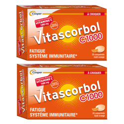 Vitascorbol Vitamina C 1000 envase de 2x20 comprimidos masticables