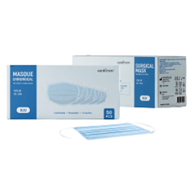 Santecare Mascarilla quirúrgica tipo IIR adulto azul 50 unidades