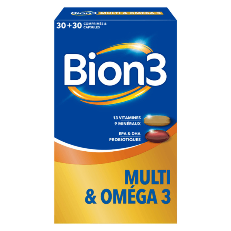 Bion3 Multi & Omega 3 - 30 comprimidos + 30 cápsulas