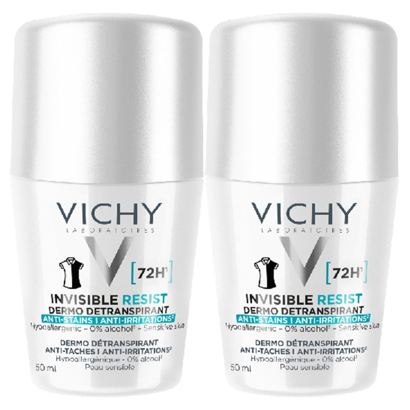 Vichy Invisible Resist Desodorante 72h roll-on 2x50ml
