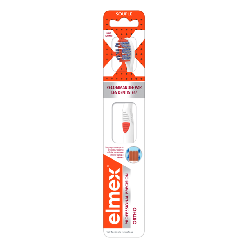 Elmex Cepillo de Dientes Profesional Ortho de Precisión Suave