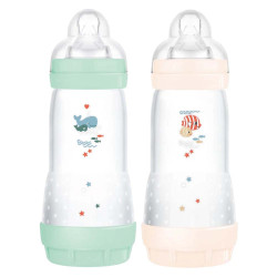 MAM Easy Start Biberón Anticólico 4+ meses caudal 3 Menta + Algodón 320ml