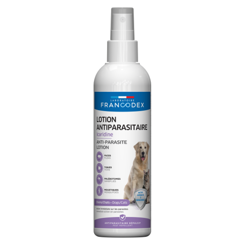 Francodex Icaridine Loción Antiparasitaria para Perros y Gatos 250ml