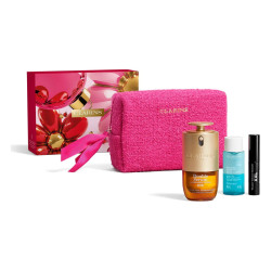 Clarins, Set de cuidado antiedad para el contorno de los ojos «Double Serum Eye», 3 piezas