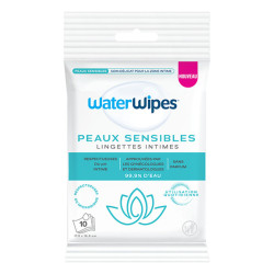 WaterWipes Toallitas íntimas para piel sensible, 10 unidades