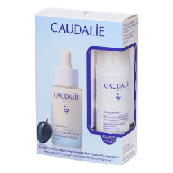 Caudalie Vinoperfect Set de luminosidad antimanchas: sérum y espuma microexfoliante, 80 ml